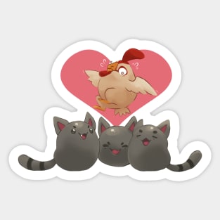 Thrown to the Kittens Sticker